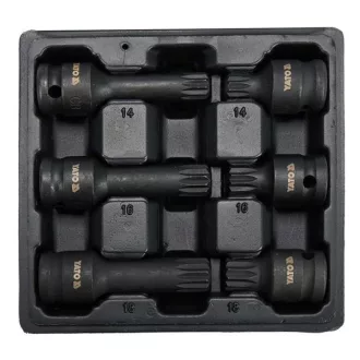   YATO YT-10652 Gépi bit dugókulcs készlet 6 részes Spline 1/2" M14-M18 CrMo