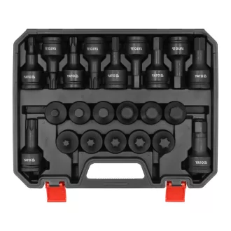   YATO YT-10656 Ütvecsavarozó dugókulcs fej-készlet Torx / Imbusz 3/8 col 22 részes