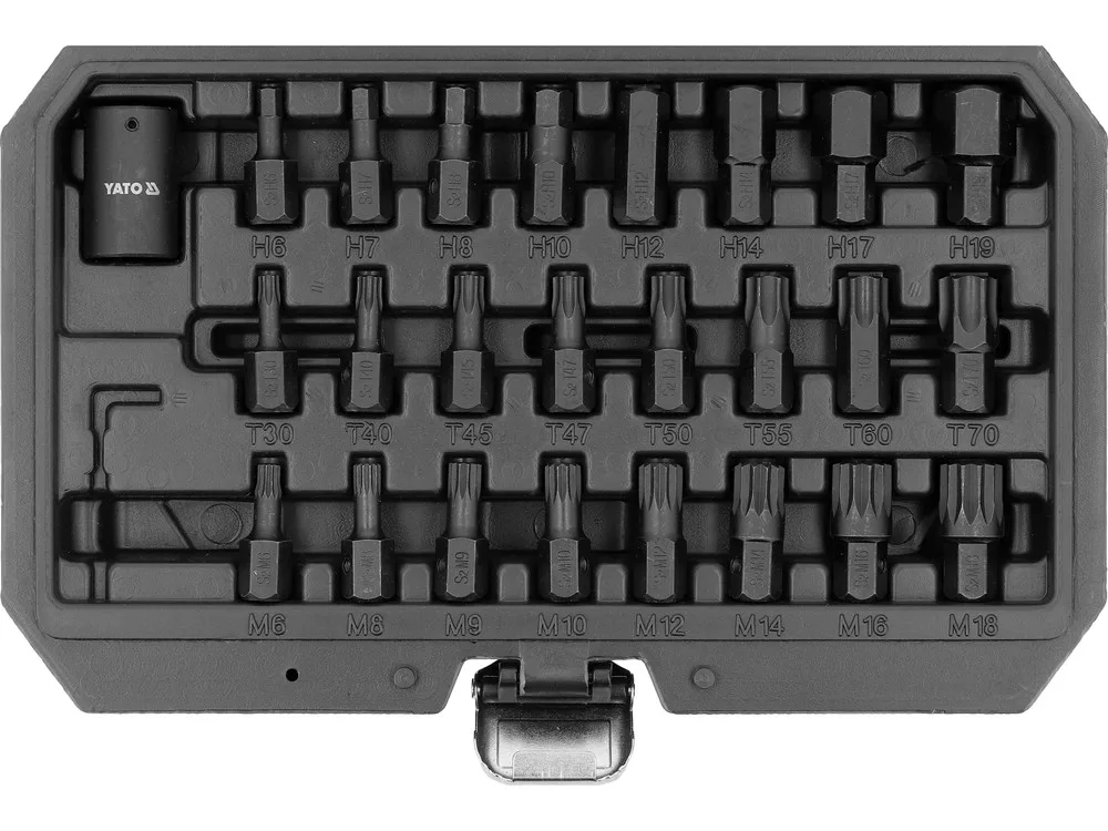 YATO YT-10657 Gépi bitfej készlet 25 részes (imbusz,torx, sp