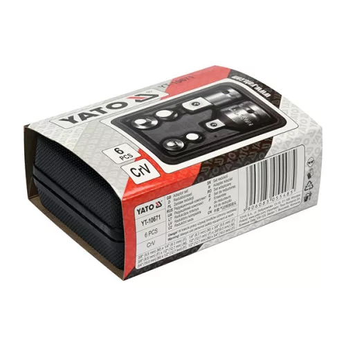 YATO YT-10671 Dugókulcs adapter készlet 6 részes CrV