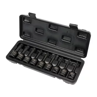   YATO YT-10681 Gépi hosszú bit dugókulcs készlet 9 részes Ribe 1/2" RM5-RM14 CrMo