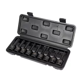   YATO YT-10691 Gépi hosszú bit dugókulcs készlet 9 részes Spline 1/2" M4-M16 CrMo