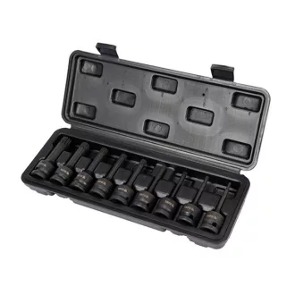   YATO YT-10691 Gépi hosszú bit dugókulcs készlet 9 részes Spline 1/2" M4-M16 CrMo