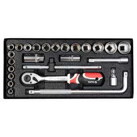  YATO YT-12671 Dugókulcs készlet 25 részes 1/2" 10-32 mm CrV