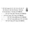 YATO YT-12671 Dugókulcs készlet 25 részes 1/2" 10-32 mm CrV