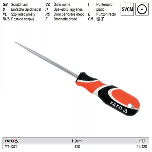 YATO YT-1374 Kárpitos ár egyenes 120 mm