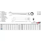 YATO YT-1680 Racsnis csuklós csillag-villáskulcs 14 mm / 185 mm 72T CrV
