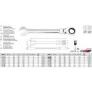 YATO YT-1683 Racsnis csuklós csillag-villáskulcs 17 mm / 230 mm 72T CrV