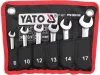 YATO YT-16977 Rövid racsnis csuklós csillag - villáskulcs készlet 6 részes 8-17mm-ig