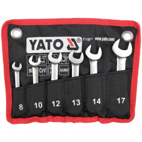   YATO YT-16977 Rövid racsnis csuklós csillag - villáskulcs készlet 6 részes 8-17mm-ig