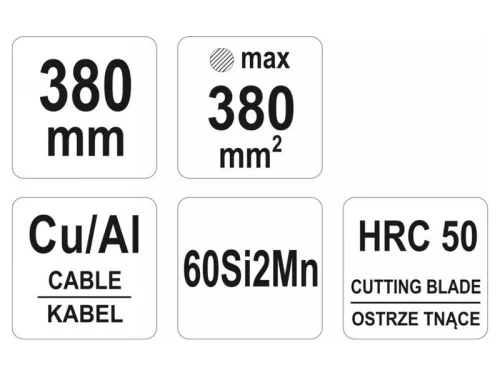 YATO YT-18602 Racsnis kábelvágó fogó 380 mm d=22 mm