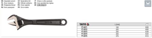 YATO YT-2071 Állítható villáskulcs 0-19 mm / 150 mm