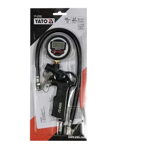 YATO YT-23702 Kerékfúvató pisztoly LCD nyomásmérővel 1/4"