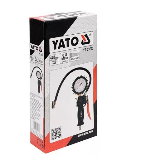 YATO YT-23703 Kerékfúvató pisztoly nyomásmérővel 1/4"