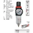 YATO YT-2382 Pneumatikus levegő szűrő nyomásszabályzóval 1/4"