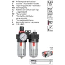 YATO YT-2385 Pneumatikus levegő szűrő nyomásszabályzóval kenőtartállyal 1/4" 90 cm3