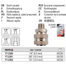 YATO YT-2391 Pneumatikus gyorscsatlakozó 3/8" menetes