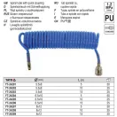YATO YT-24205 Pneumatikus tömlő (spirál) gyorscsatlakozóval 6,5 mm x 10 mm x 10 m 1,2 MPa
