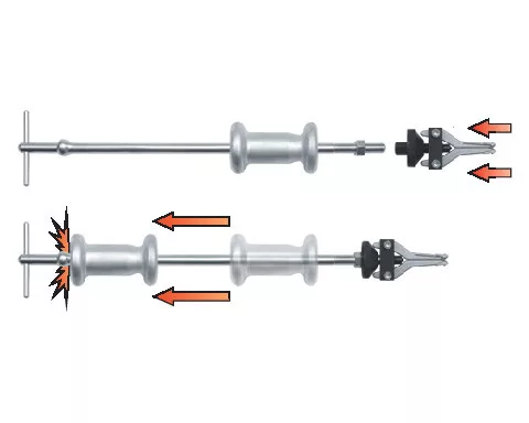 YATO YT-2540 Csúszósúlyos csapágylehúzó készlet 5 részes