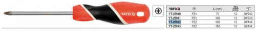 YATO YT-25942 Csavarhúzó PZ2 x 100 mm mágneses S2
