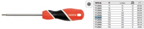 YATO YT-25957 Csavarhúzó T20 x 100 mm mágneses S2