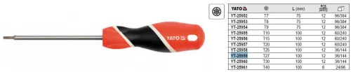 YATO YT-25959 Csavarhúzó T27 x 100 mm S2