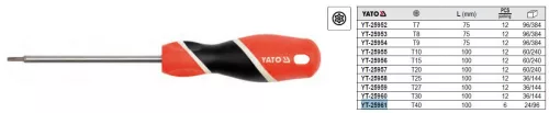 YATO YT-25961 Csavarhúzó Torx T40 x 100 mm mágneses