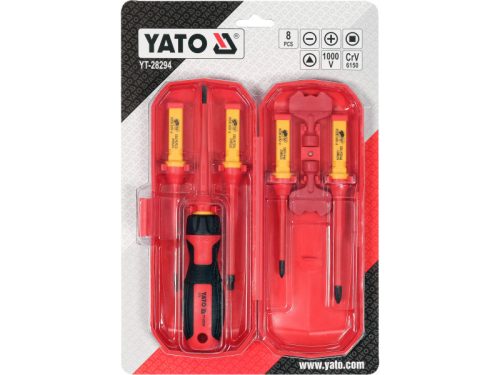 YATO YT-28294 Precíziós csavarhúzó készlet 8 részes 1000 V-ig szigetelt S2