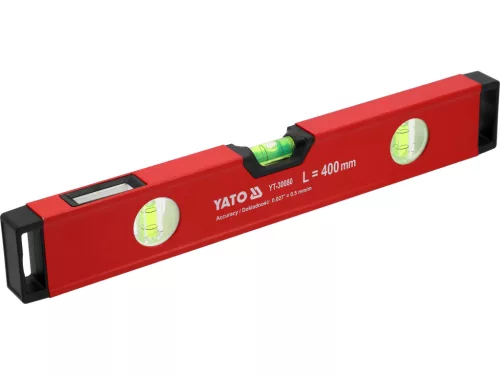 YATO YT-30080 Alumínium vízmérték 400mm 3 libellás