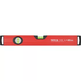   YATO YT-30100 Alumínium vízmérték 400mm 2 libellás bordázott szerkezetű merev profillal