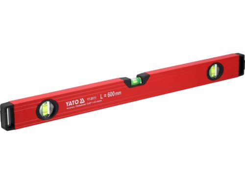 YATO YT-30111 Alumínium vízmérték 600mm 3 libellás bordázott szerkezetű merev profillal
