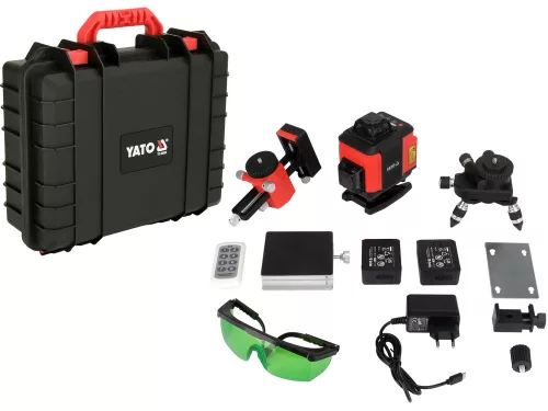 YATO YT-30424 4D zöld szintezőlézer, 16 vonalas