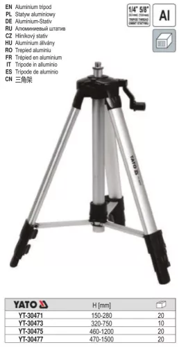 YATO YT-30477 Összecsukható Alumínium állvány 470-1500 mm 1/4