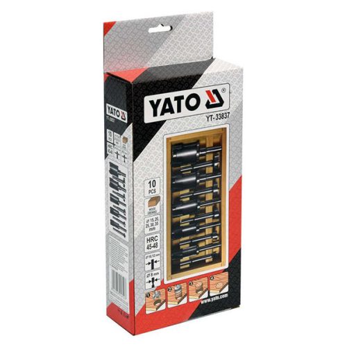 YATO YT-33837 Forstner fúró készlet 10 részes 15 - 35 mm
