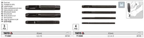 YATO YT-35880 Bőrlyukasztó készlet 4 részes 2-5 mm