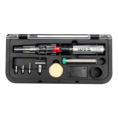 YATO YT-36706 Forrasztópáka készlet 7 részes, bután gáz üzemű (gáz nélkül) Piezo