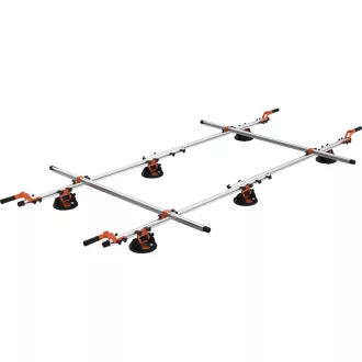   YATO YT-37091 Kézi üveglap szállító keret 6 db tapadó tappanccsal 1600 x 3600 mm, max 150 kg