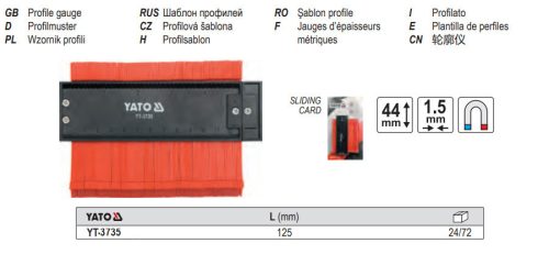 YATO YT-3735 Profilsablon 125 mm