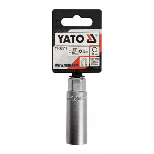 YATO YT-38511 Vékonyfalú gyertyakulcs 3/8" 16 mm