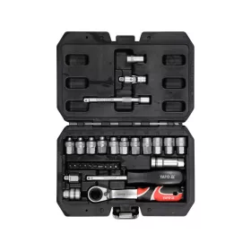   YATO YT-38650 Nyitott dugókulcs készlet 29 részes 1/4" Spline