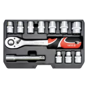   YATO YT-38671 Dugókulcs készlet 12 részes 1/2" 10-24 mm CrV