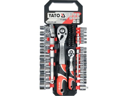 YATO YT-38680 Dugókulcs készlet 51 részes 1/2", 1/4" CrV