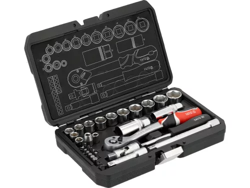 YATO YT-38700 Dugókulcs készlet 1/4 és 3/8 col 34 részes