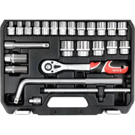   YATO YT-38741 Dugókulcs készlet 25 részes 1/2" 10-32 mm CrV