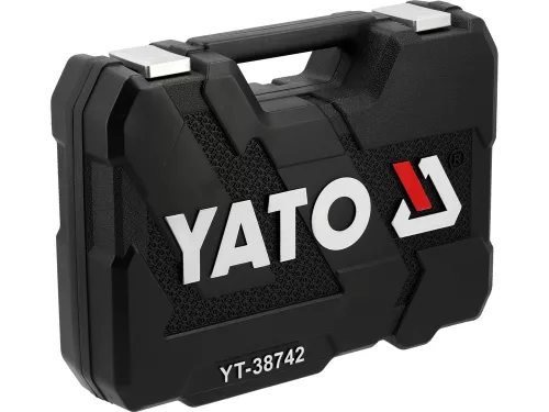 YATO YT-38742 Szerszámkészlet 1/4 és 1/2 col dugókulcsokkal és csillag-villás kulcsokkal 41 részes