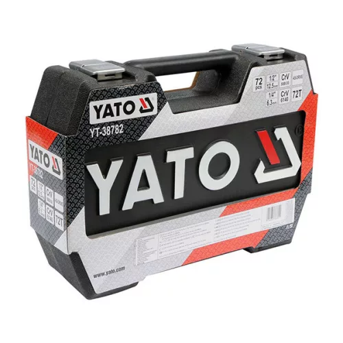 YATO YT-38782 Dugókulcs készlet 72 részes 1/4", 1/2" CrV