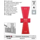 YATO YT-44081 Asztalos fecskefark sablon Alumínium