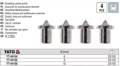 YATO YT-44104 Tipli jelölő 6 mm (4 db/cs)