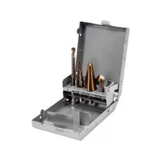   YATO YT-44705 Lépcsős fúró multi készlet 4 részes bit befogású
