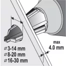 YATO YT-44730 Lépcsős fúró készlet 3 részes inox